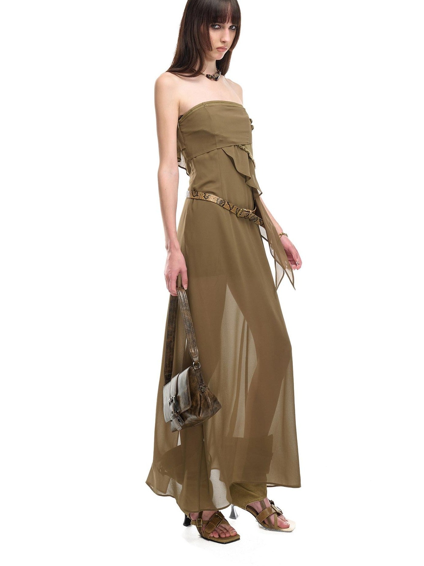 NORTH NODE Bohemian Irregular Ruffle Patchwork Women&