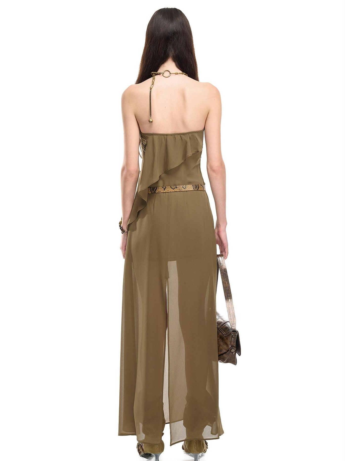 NORTH NODE Bohemian Irregular Ruffle Patchwork Women&