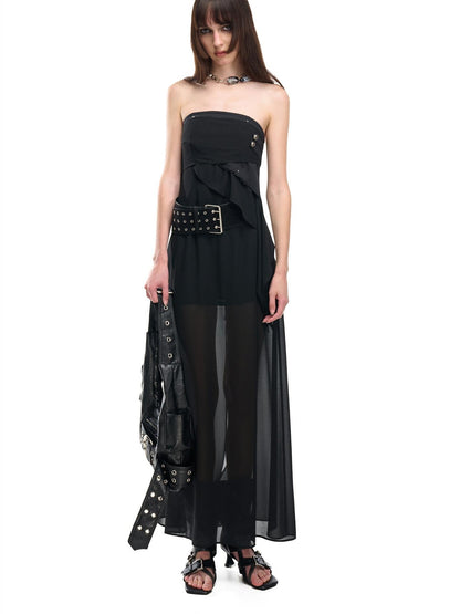 NORTH NODE Bohemian Irregular Ruffle Patchwork Women&