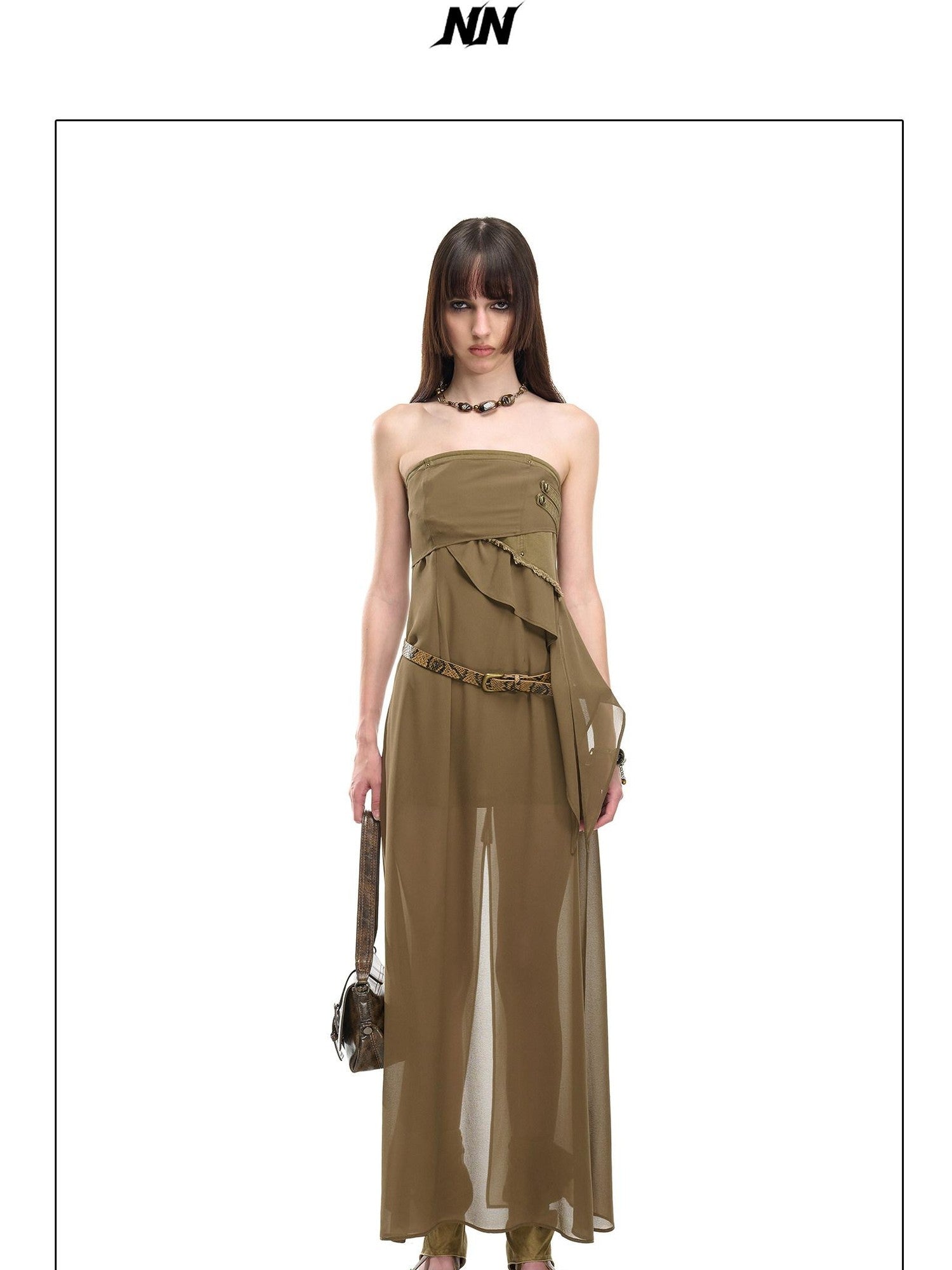 NORTH NODE Bohemian Irregular Ruffle Patchwork Women&