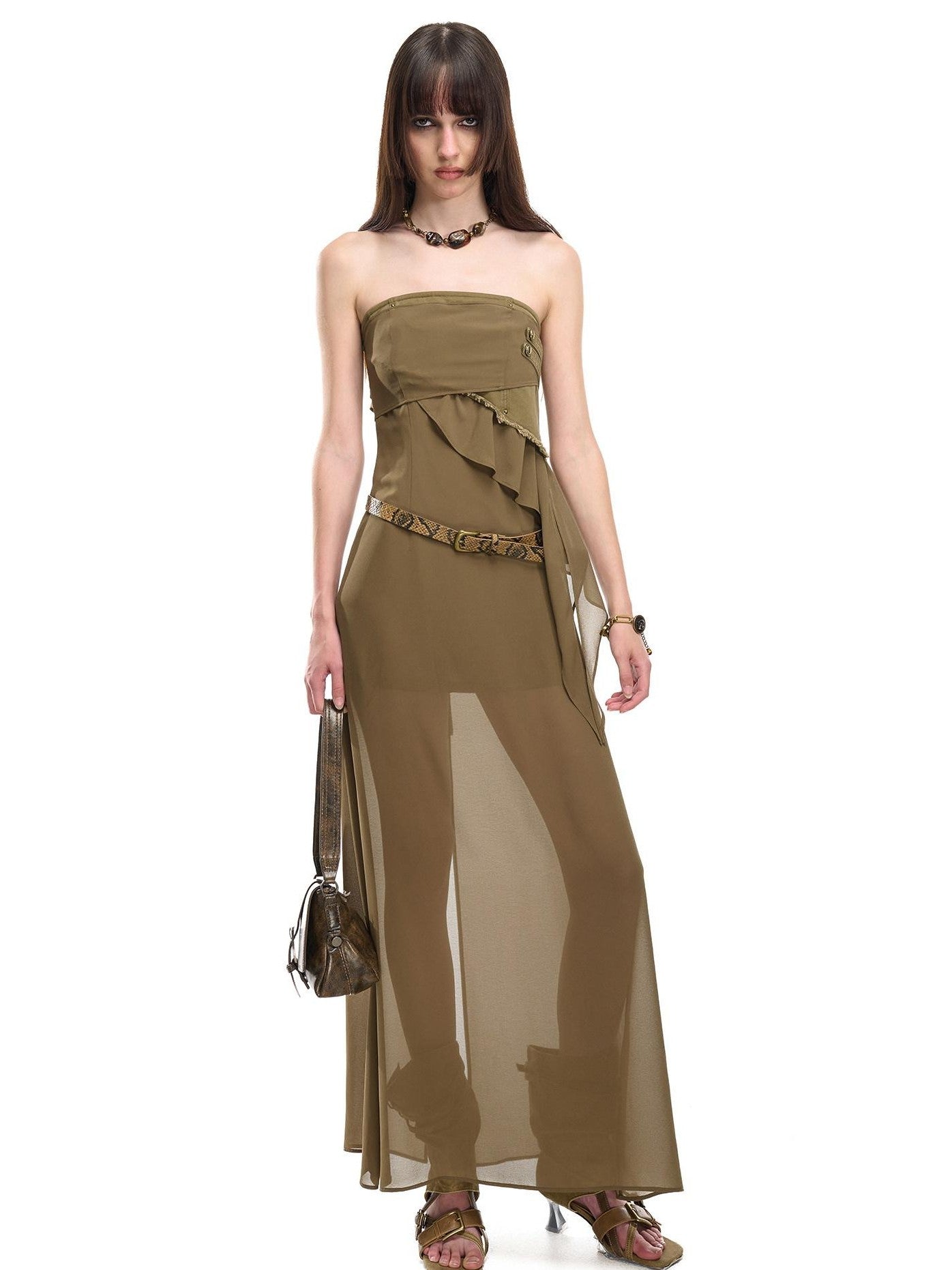 NORTH NODE Bohemian Irregular Ruffle Patchwork Women&