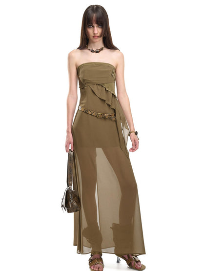NORTH NODE Bohemian Irregular Ruffle Patchwork Women&