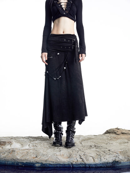 NORTH_NODE_Boho_Patchwork_Beaded_Panel_A_Line_Side_Zipper_Women&