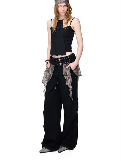 NORTH NODE Boho Printed Detachable Flap Pleated Pockets Women&