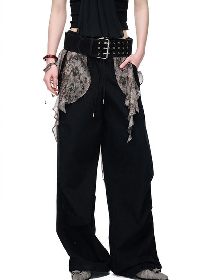 NORTH NODE Boho Printed Detachable Flap Pleated Pockets Women&