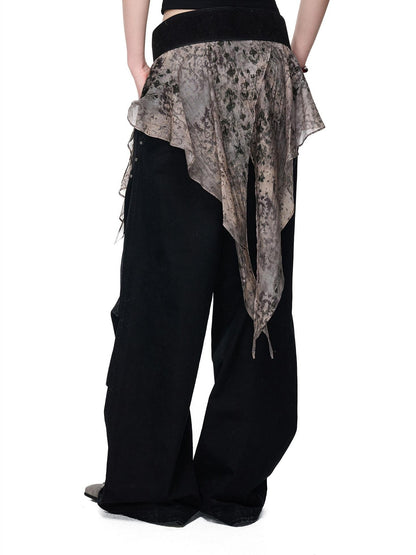 NORTH NODE Boho Printed Detachable Flap Pleated Pockets Women&