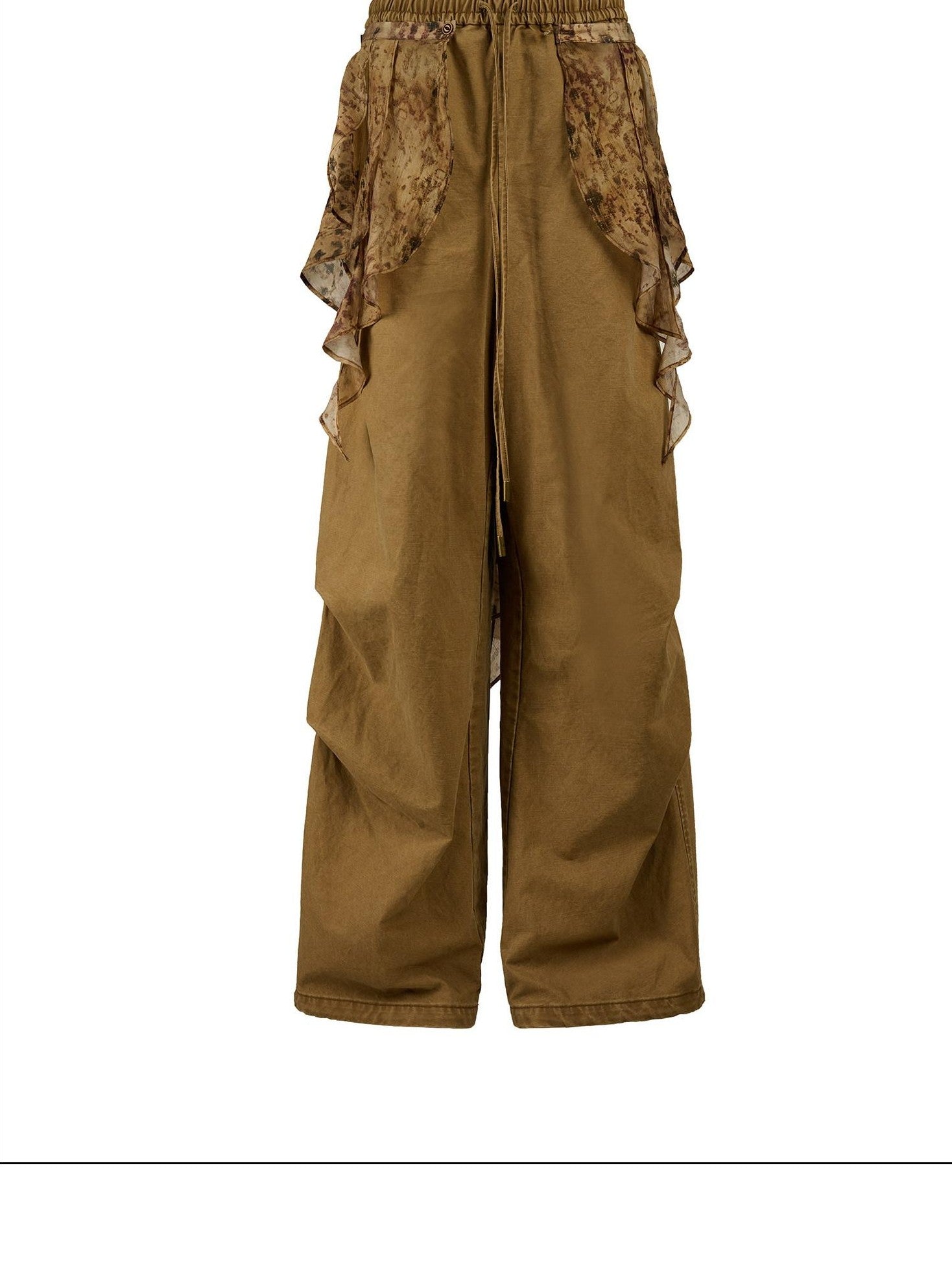 NORTH NODE Boho Printed Detachable Flap Pleated Pockets Women&