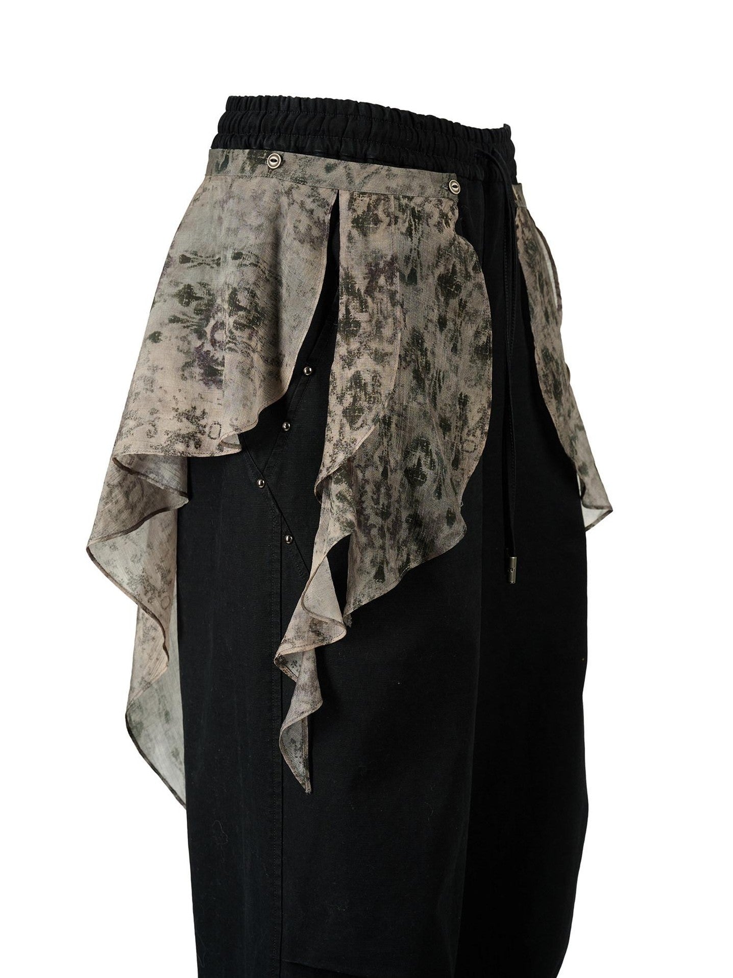 NORTH NODE Boho Printed Detachable Flap Pleated Pockets Women&
