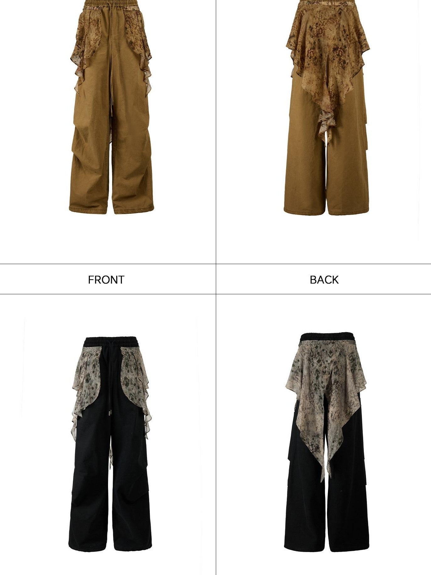 NORTH NODE Boho Printed Detachable Flap Pleated Pockets Women&