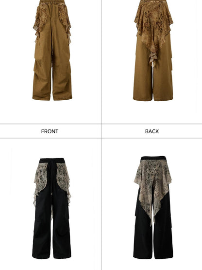 NORTH NODE Boho Printed Detachable Flap Pleated Pockets Women&