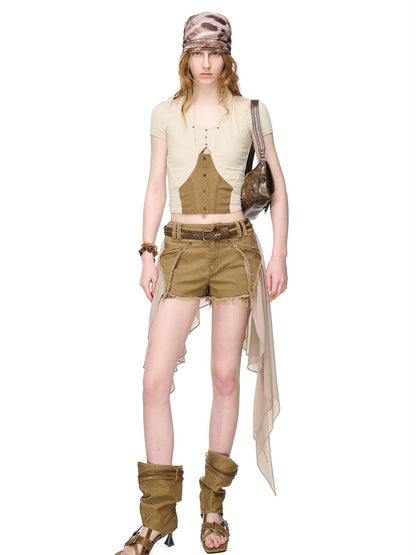 NORTH NODE Boho Rivet Splice Halter Women&