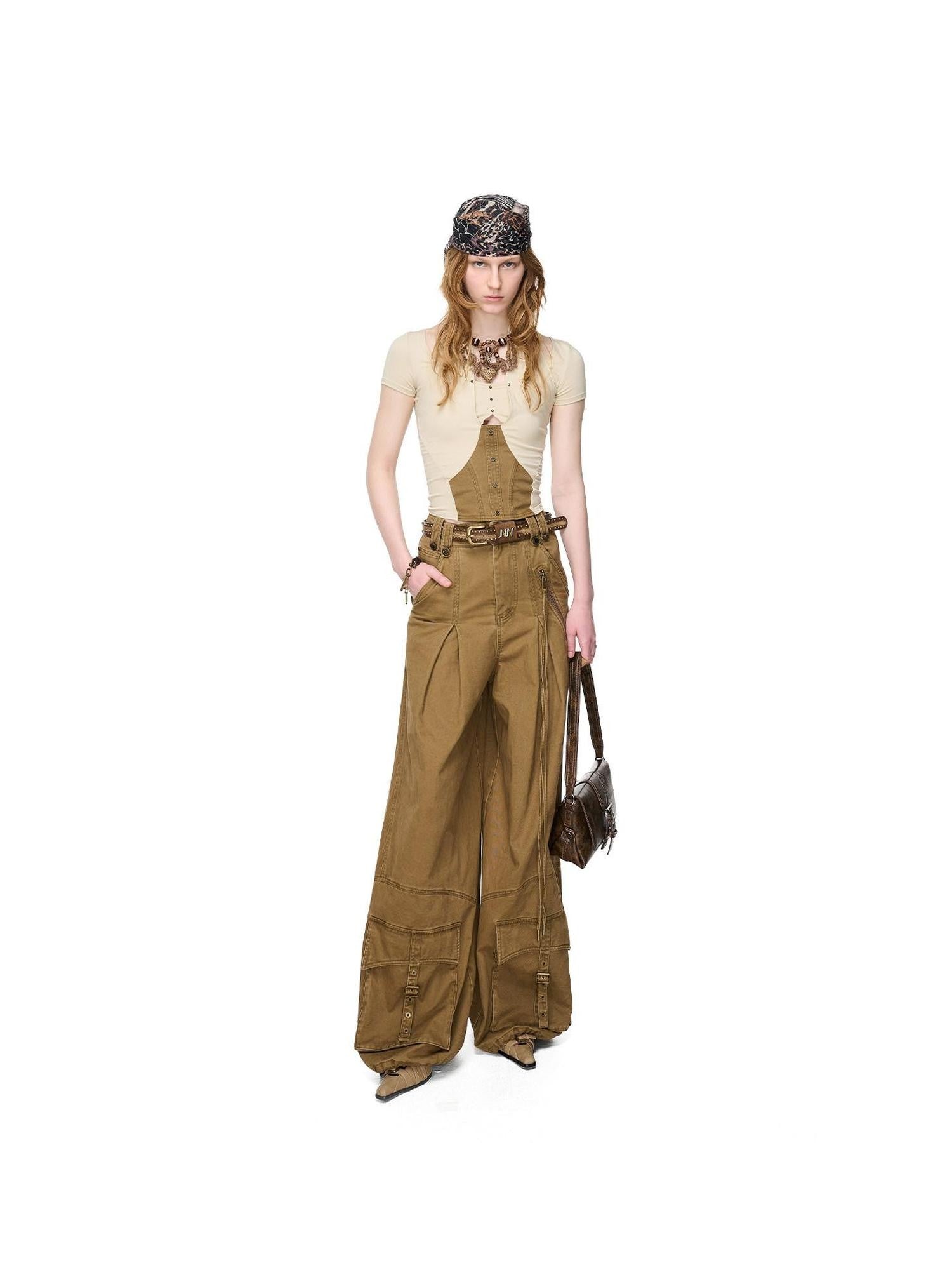 NORTH NODE Boho Rivet Splice Halter Women&