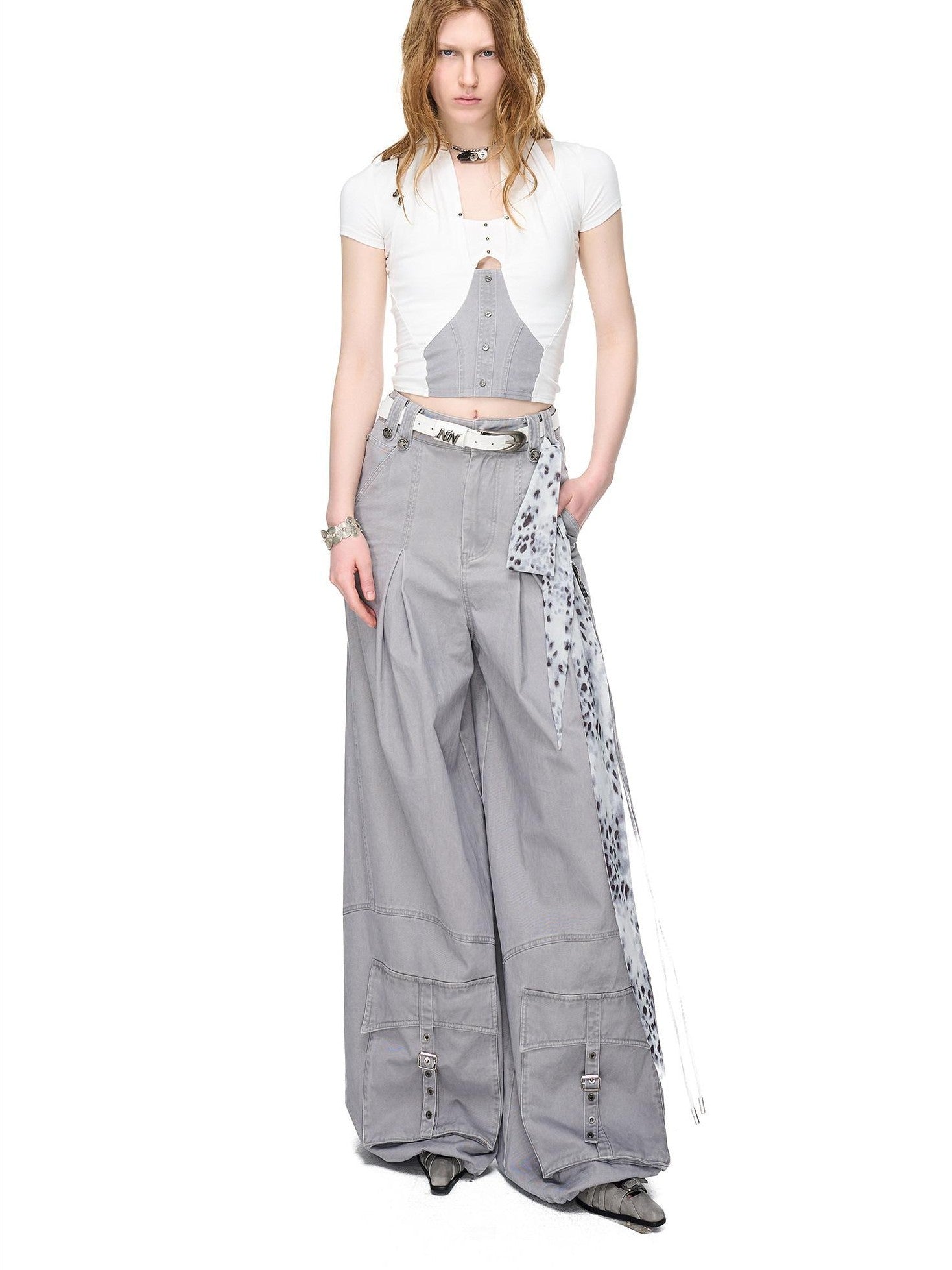 NORTH NODE Boho Rivet Splice Halter Women&