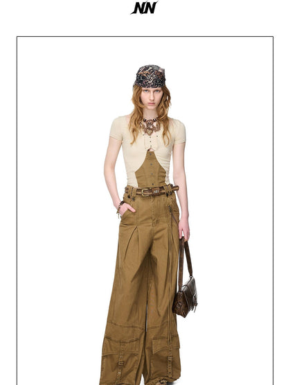 NORTH NODE Boho Rivet Splice Halter Women&