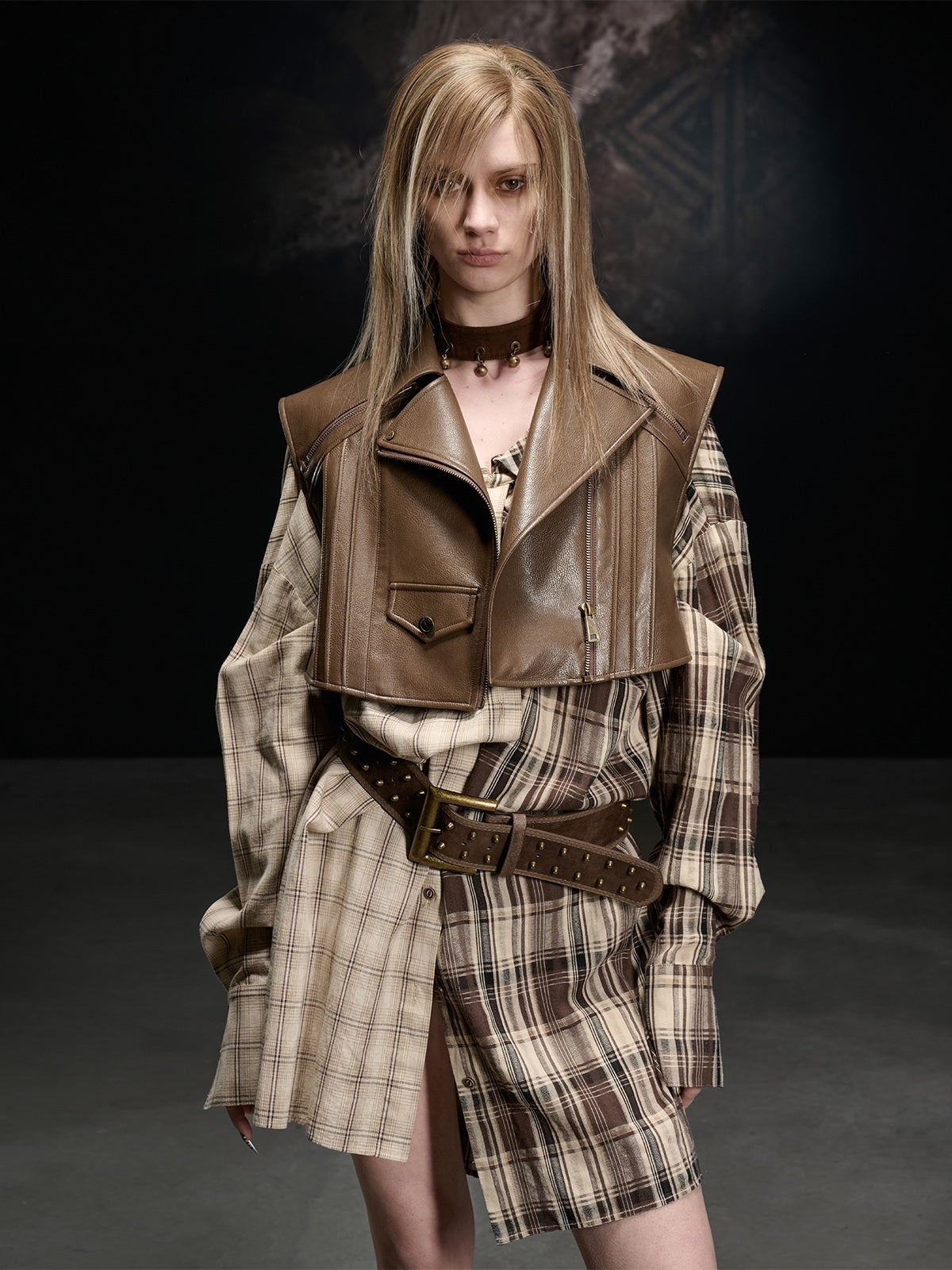 NORTH_NODE_Boxy_Studded_Pleated_Biker_Turn_Collar_Women&