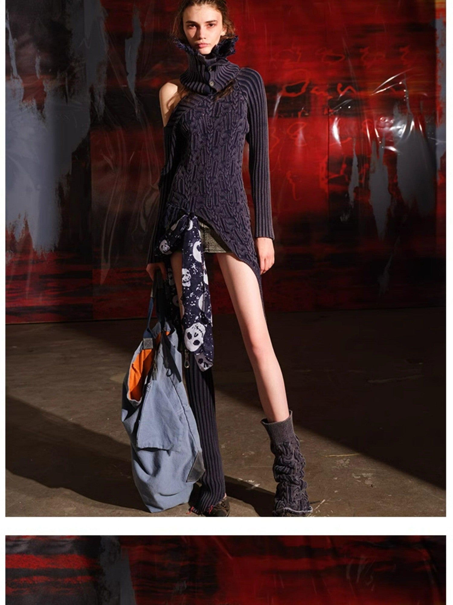 NORTH NODE Burnt Texture Distressed Irregular Women&