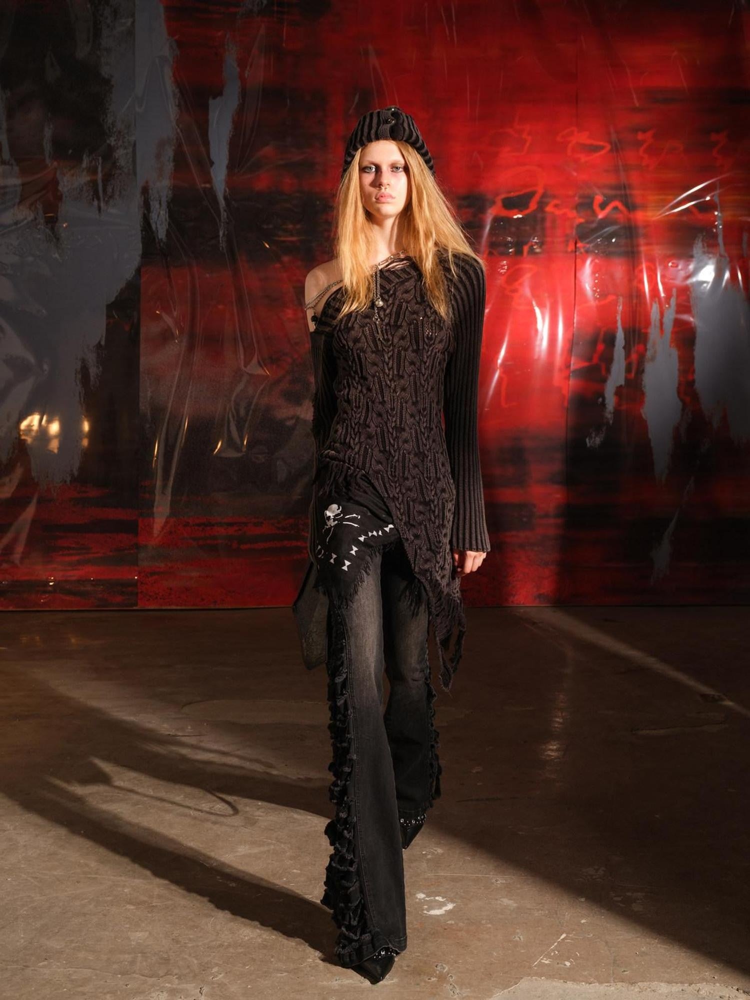 NORTH NODE Burnt Texture Distressed Irregular Women&