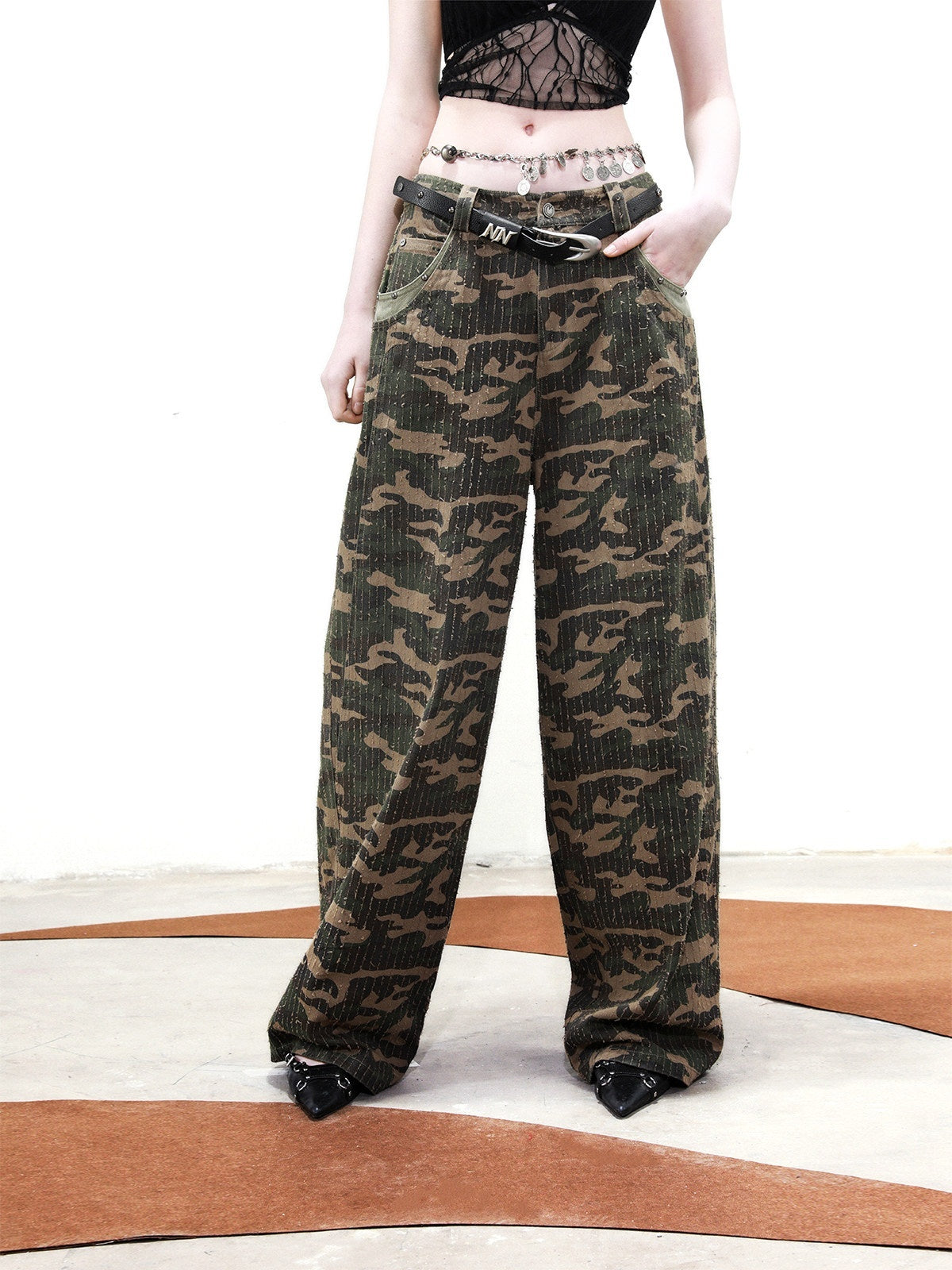 NORTH_NODE_Camouflage_One_Shoulder_Jacket_Pants_And_Skirt_Women&