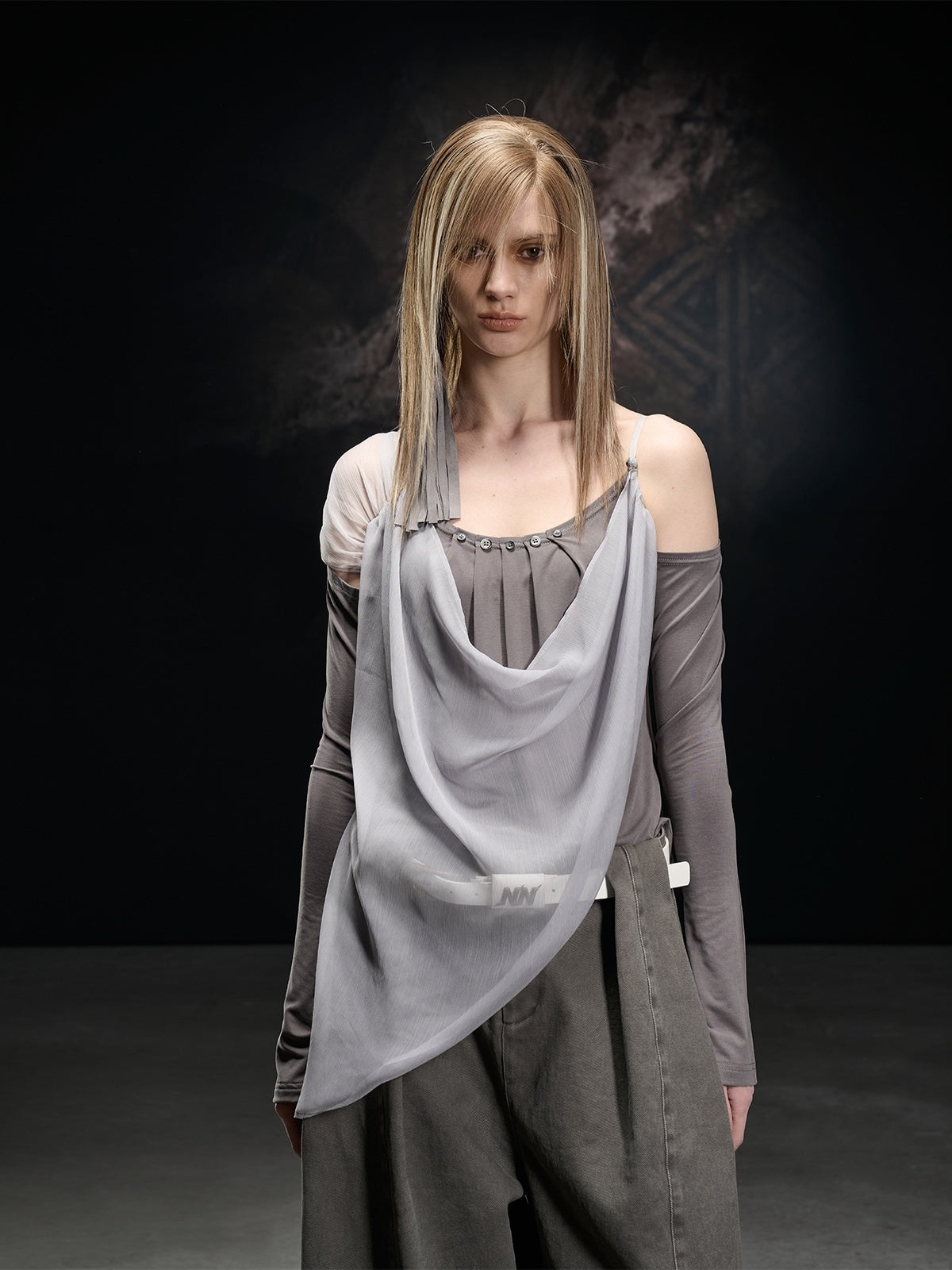 NORTH_NODE_Chiffon_Splice_Asymmetric_Off_Shoulder_Women&