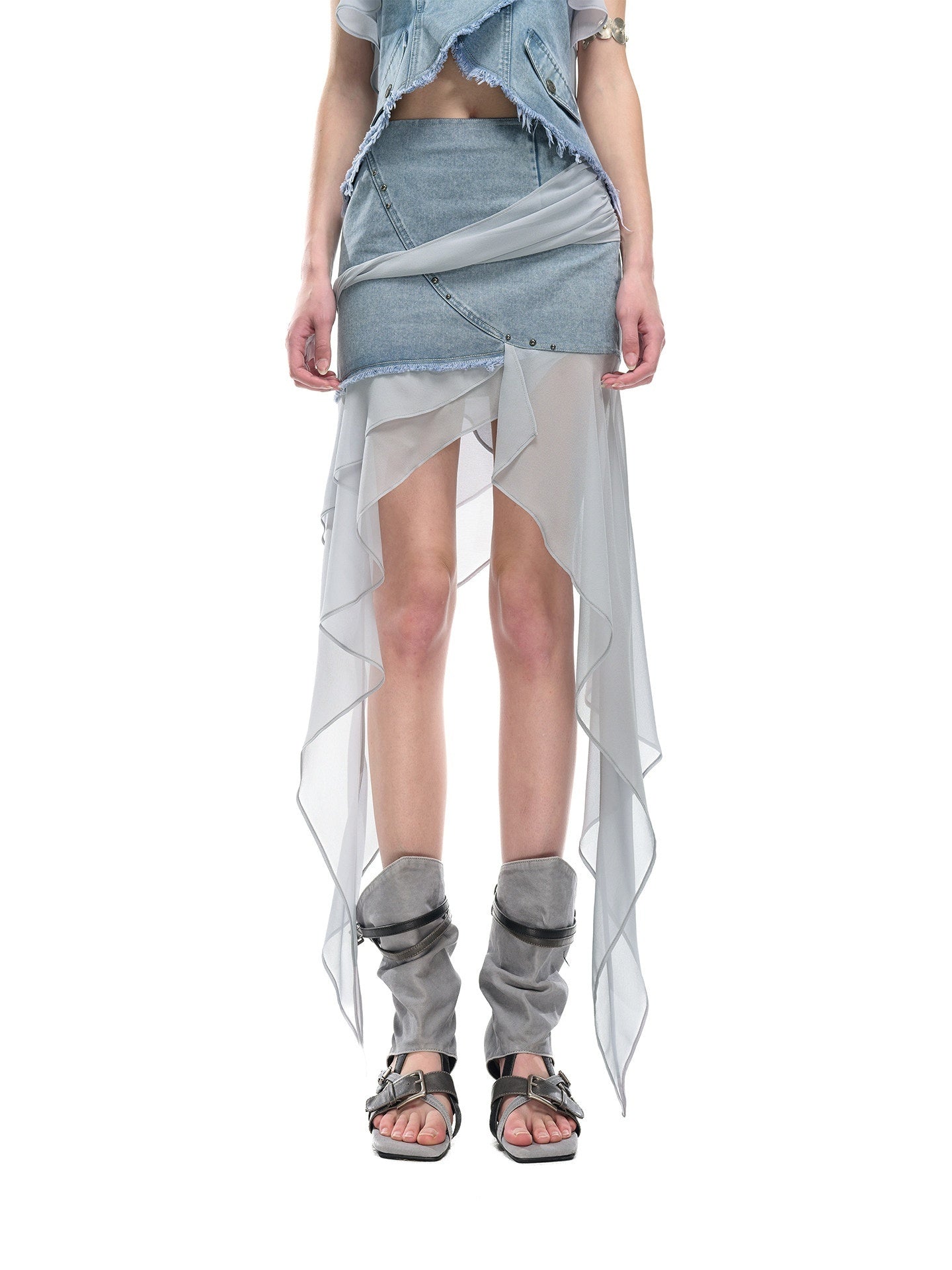 NORTH_NODE_Chiffon_Splice_Asymmetric_Ruffle_A_Line_Women&