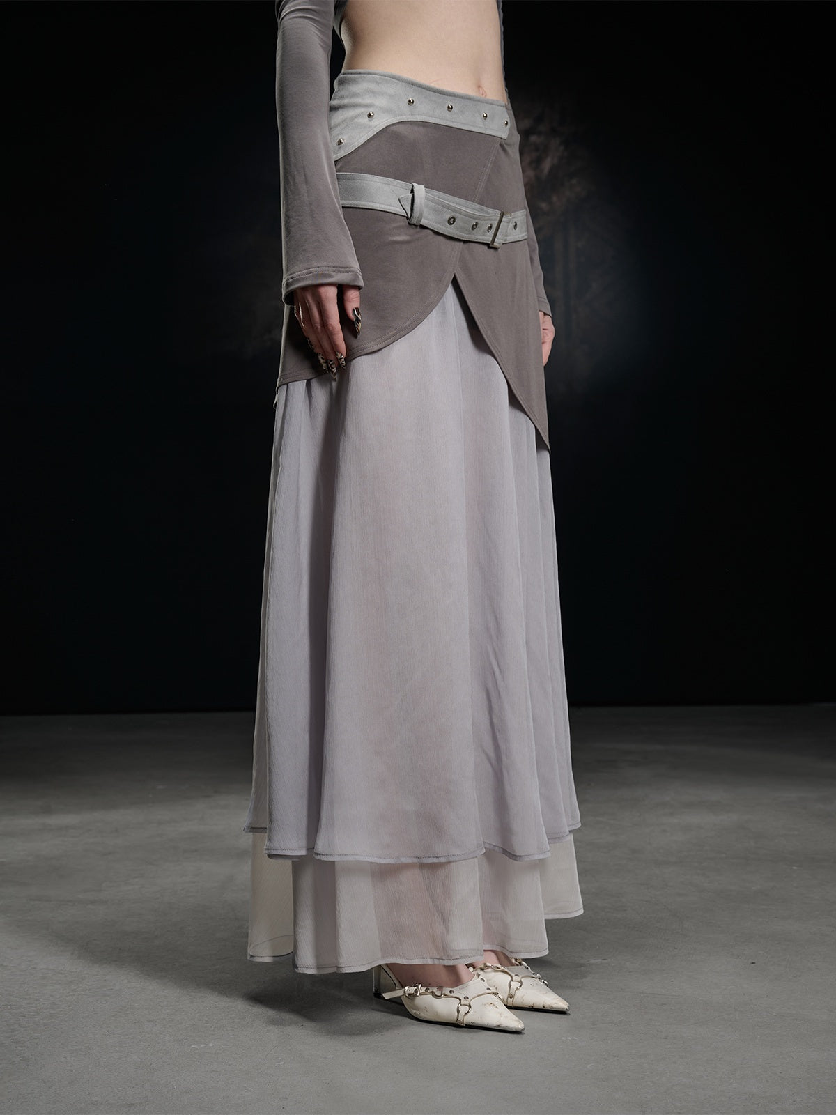 NORTH_NODE_Chiffon_Spliced_A_Line_Women&