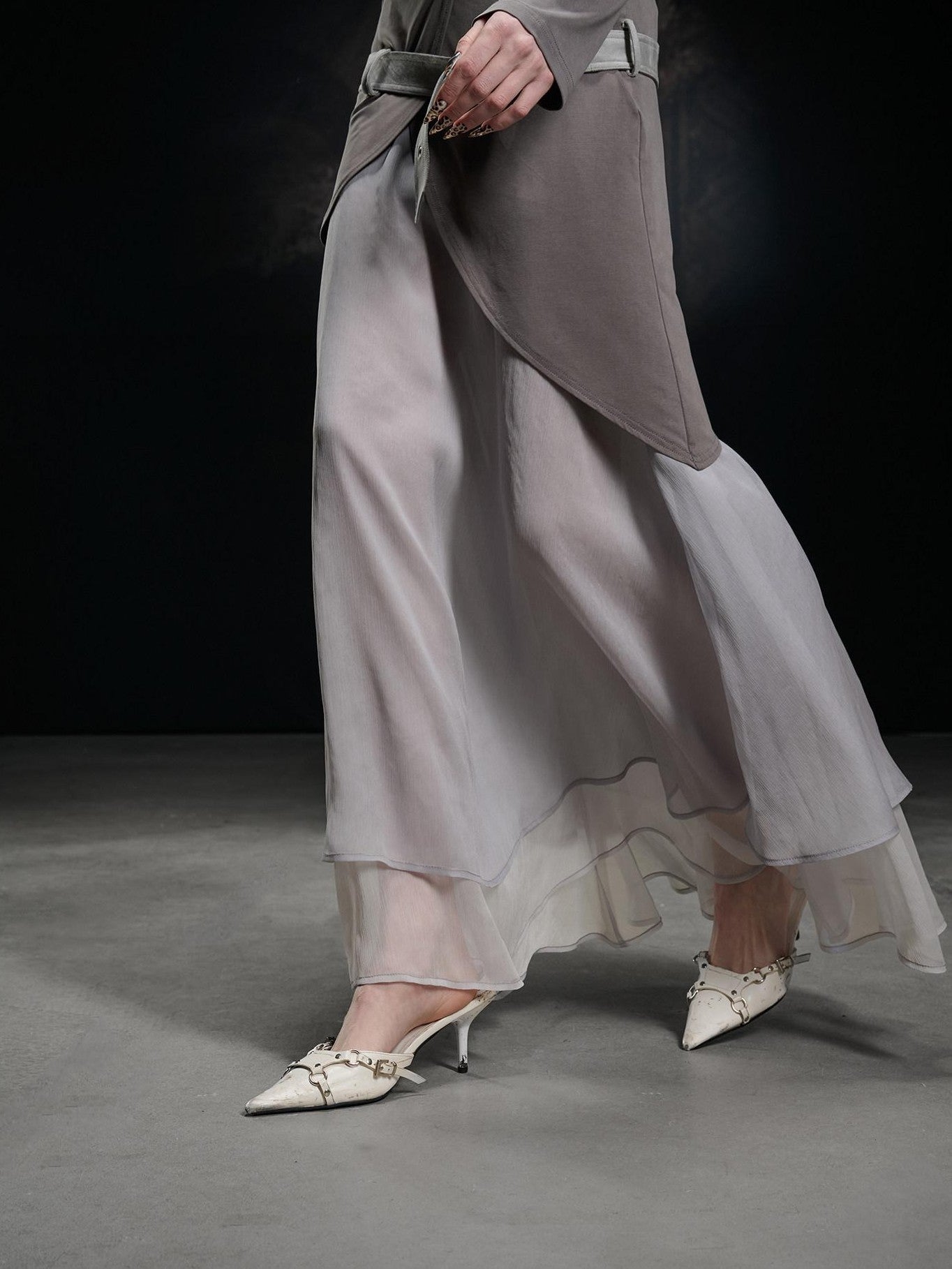 NORTH NODE Chiffon Spliced A Line Women&