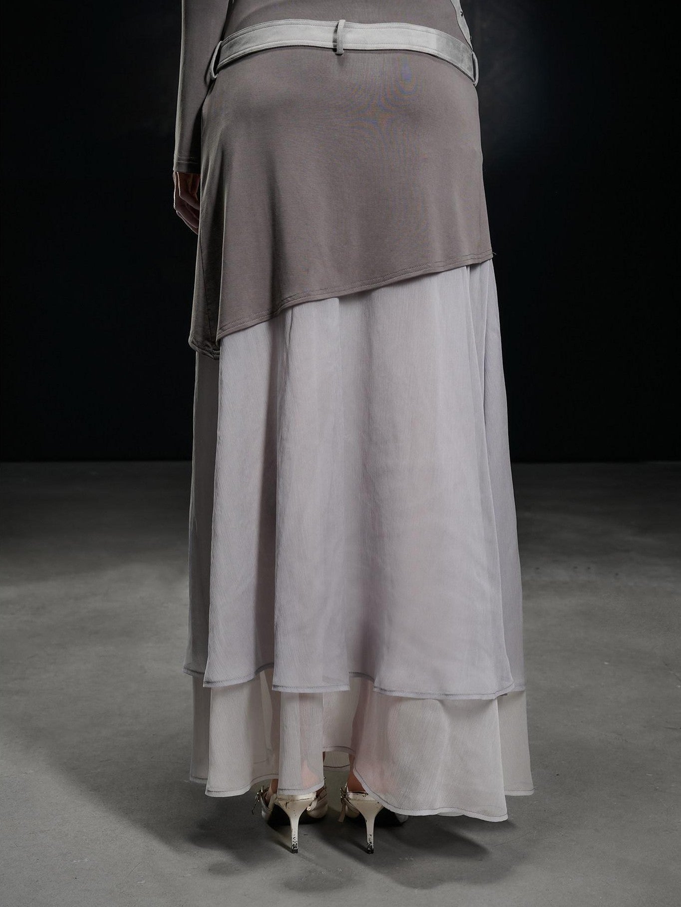 NORTH NODE Chiffon Spliced A Line Women&