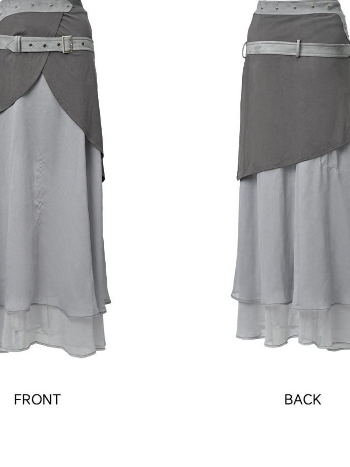 NORTH NODE Chiffon Spliced A Line Women&