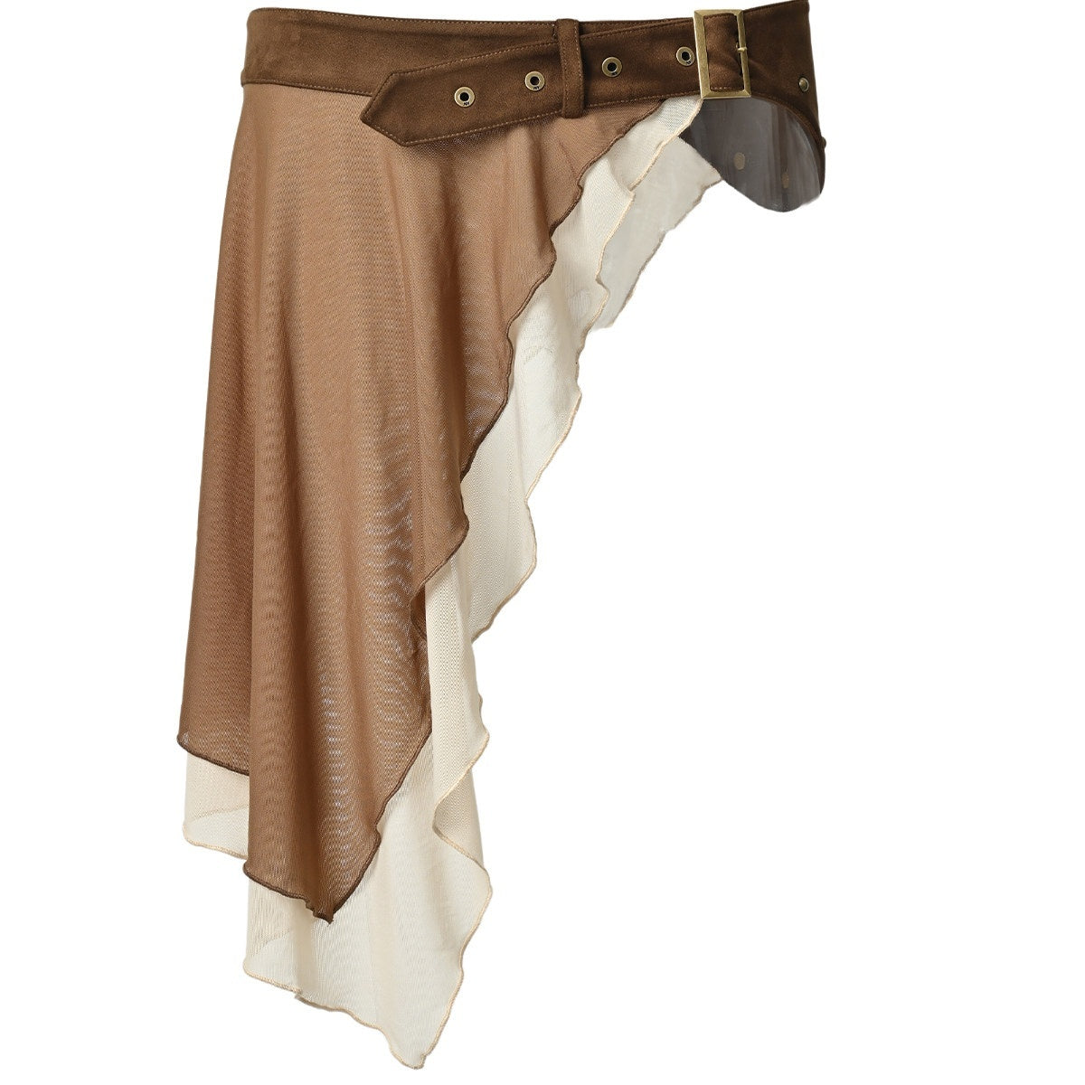 NORTH_NODE_Chiffon_Spliced_Faux_Suede_Irregular_Women&