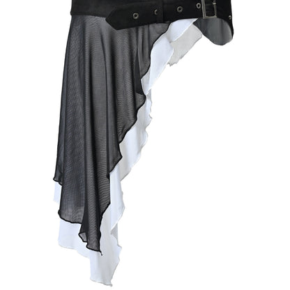 NORTH_NODE_Chiffon_Spliced_Faux_Suede_Irregular_Women&