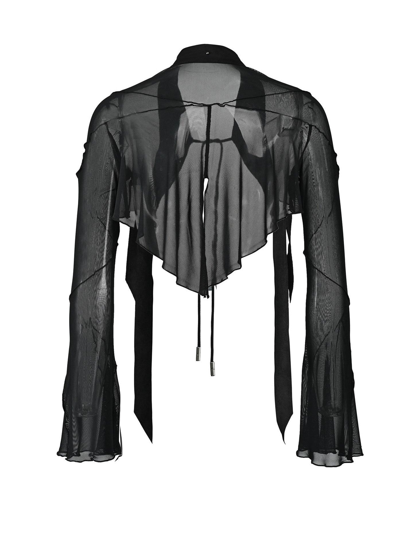 NORTH NODE Cicada Wing Asymmetrical Mesh Patchwork Women&