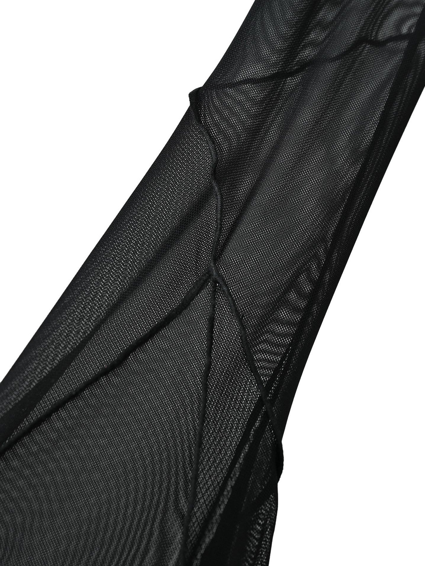 NORTH NODE Cicada Wing Asymmetrical Mesh Patchwork Women&