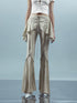 NORTH_NODE_Coffee_Lace_Tie_Crotch_Flap_Slim_Micro_Flare_Women&