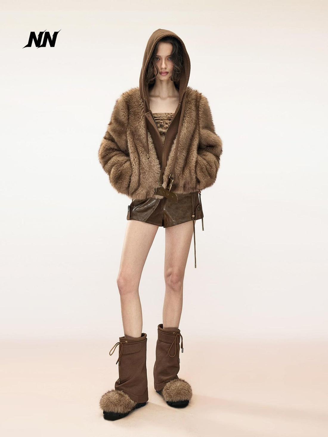 NORTH NODE Color Block Hooded Spliced Thick Warm Women&