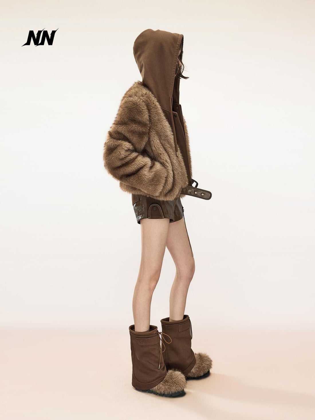 NORTH NODE Color Block Hooded Spliced Thick Warm Women&