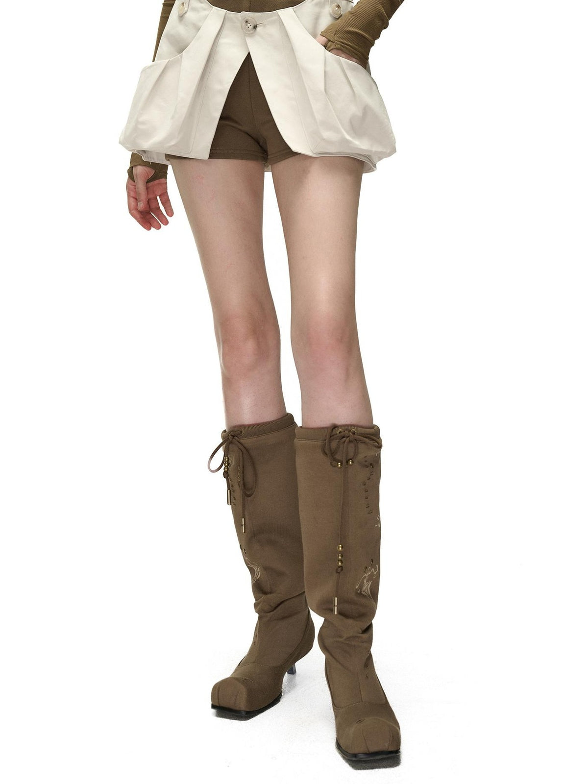NORTH NODE Color Block Spliced Detachable Pockets Women&