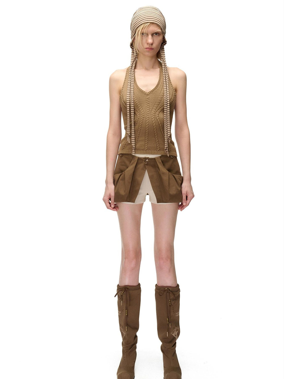 NORTH NODE Color Block Spliced Detachable Pockets Women&