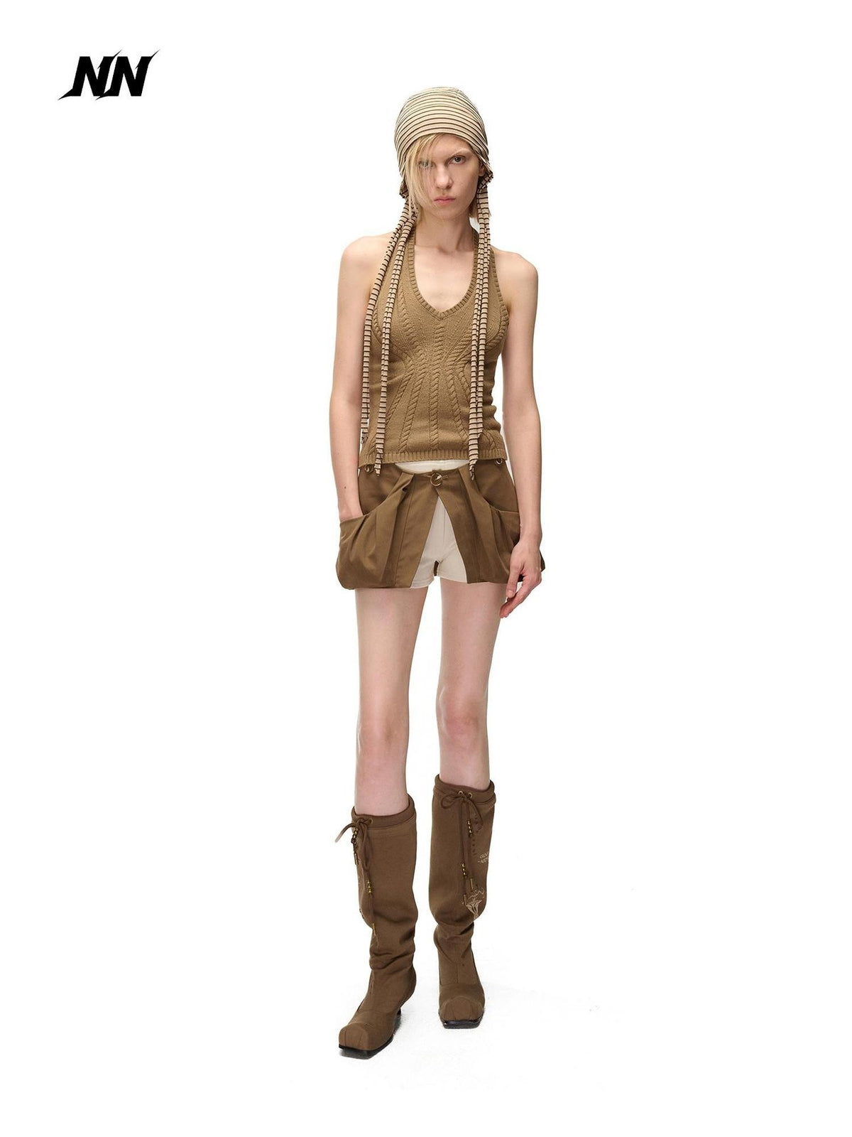 NORTH NODE Color Block Spliced Detachable Pockets Women&