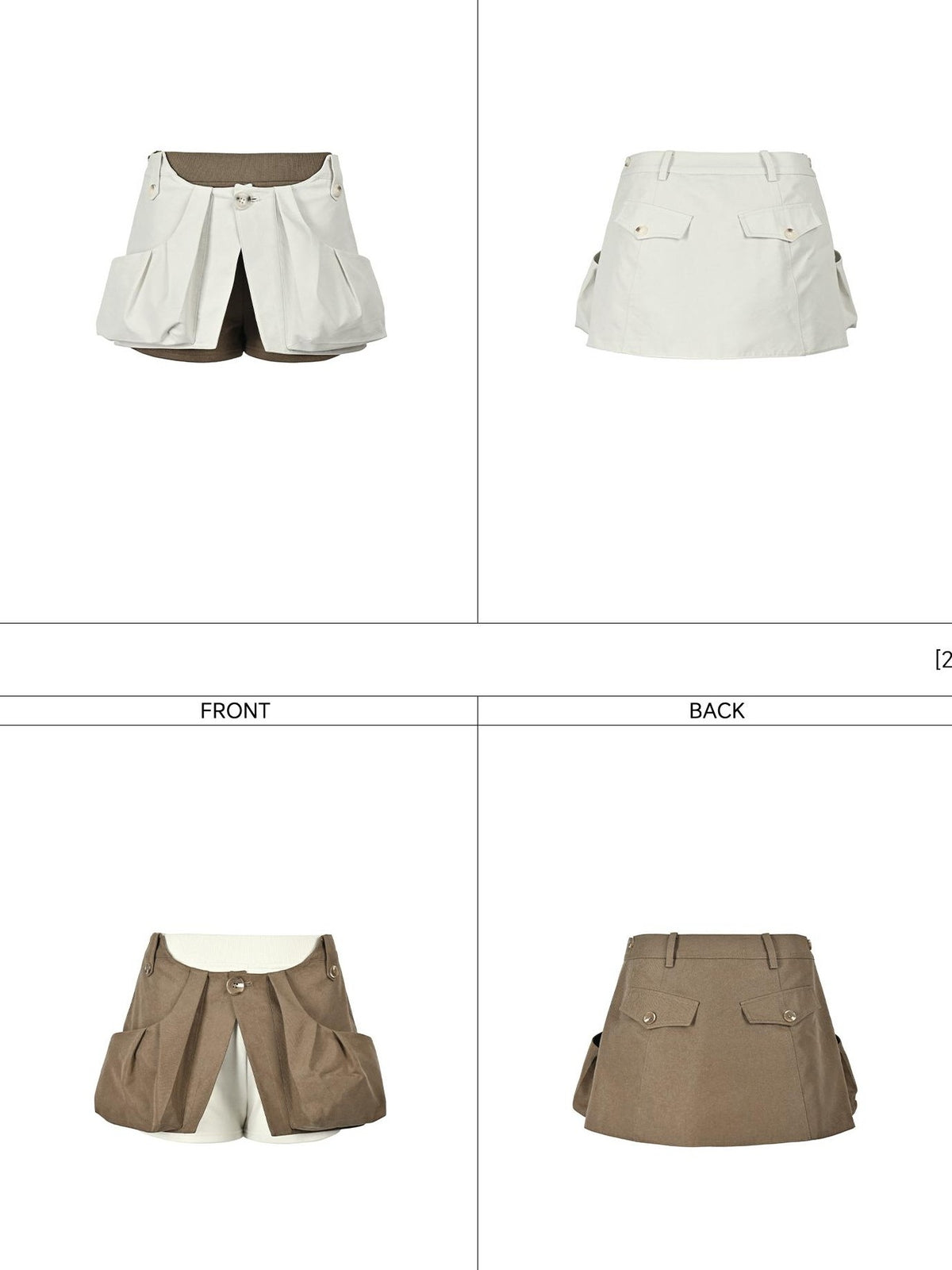 NORTH NODE Color Block Spliced Detachable Pockets Women&