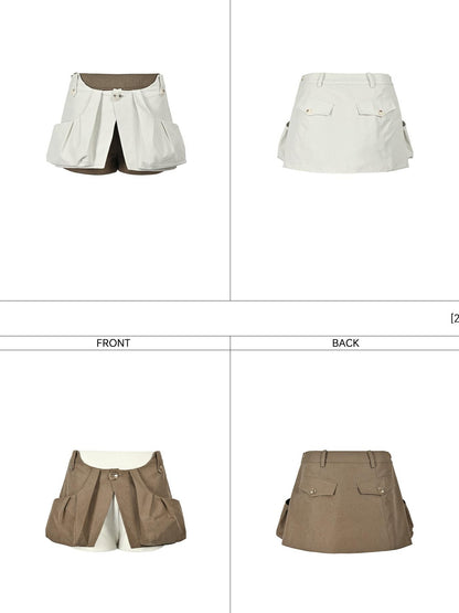 NORTH NODE Color Block Spliced Detachable Pockets Women&