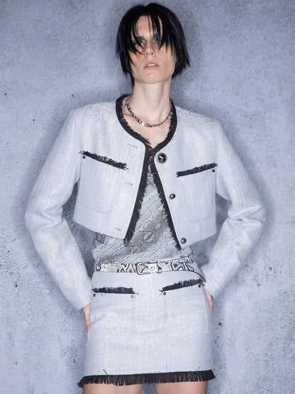NORTH NODE Colorblock Pearl Beaded Fringe Women&