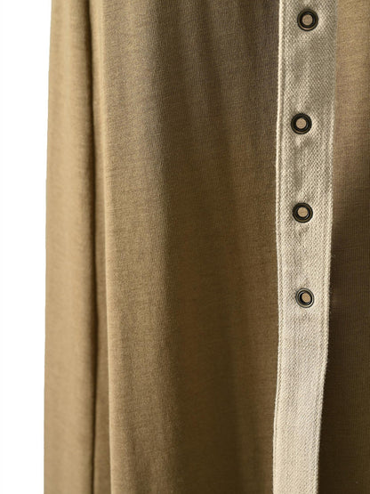 NORTH NODE Compass Print Hand Sewn Button Double Belt Splice Women&