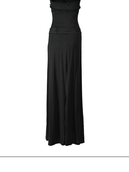 NORTH NODE Compass Print Hand Sewn Button Double Belt Splice Women&