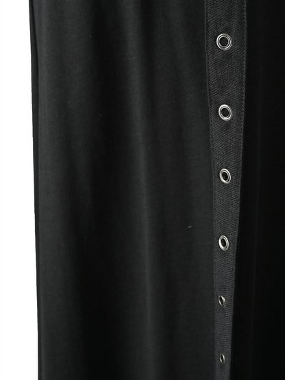 NORTH NODE Compass Print Hand Sewn Button Double Belt Splice Women&