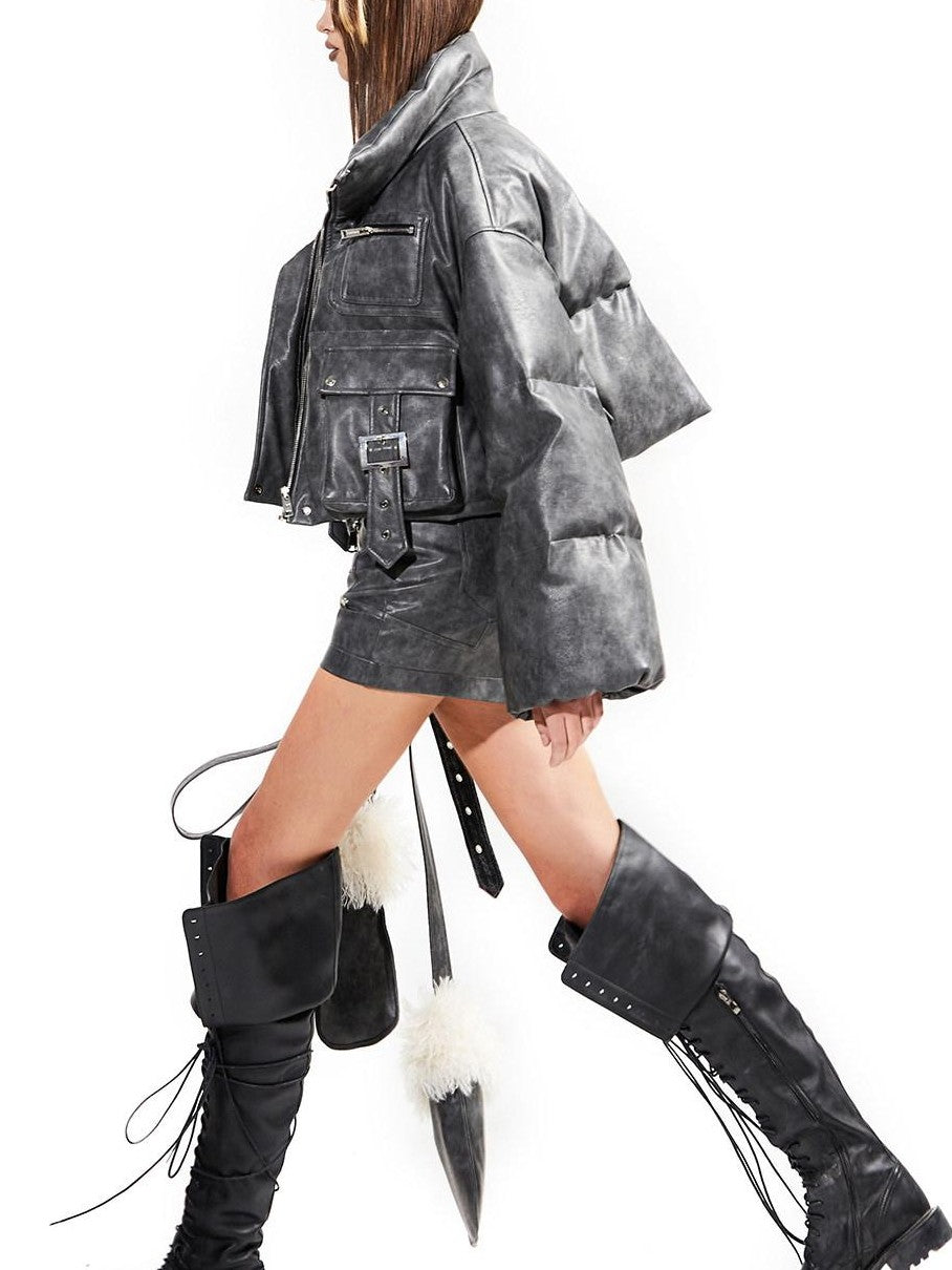 NORTH NODE Cropped 90 White Duck Down Insulated Women&