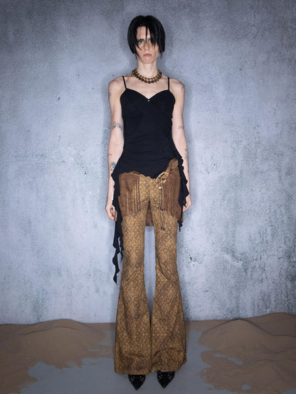 NORTH NODE Cropped Asymmetric Patchwork Women&