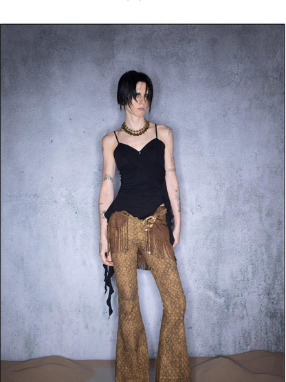 NORTH NODE Cropped Asymmetric Patchwork Women&