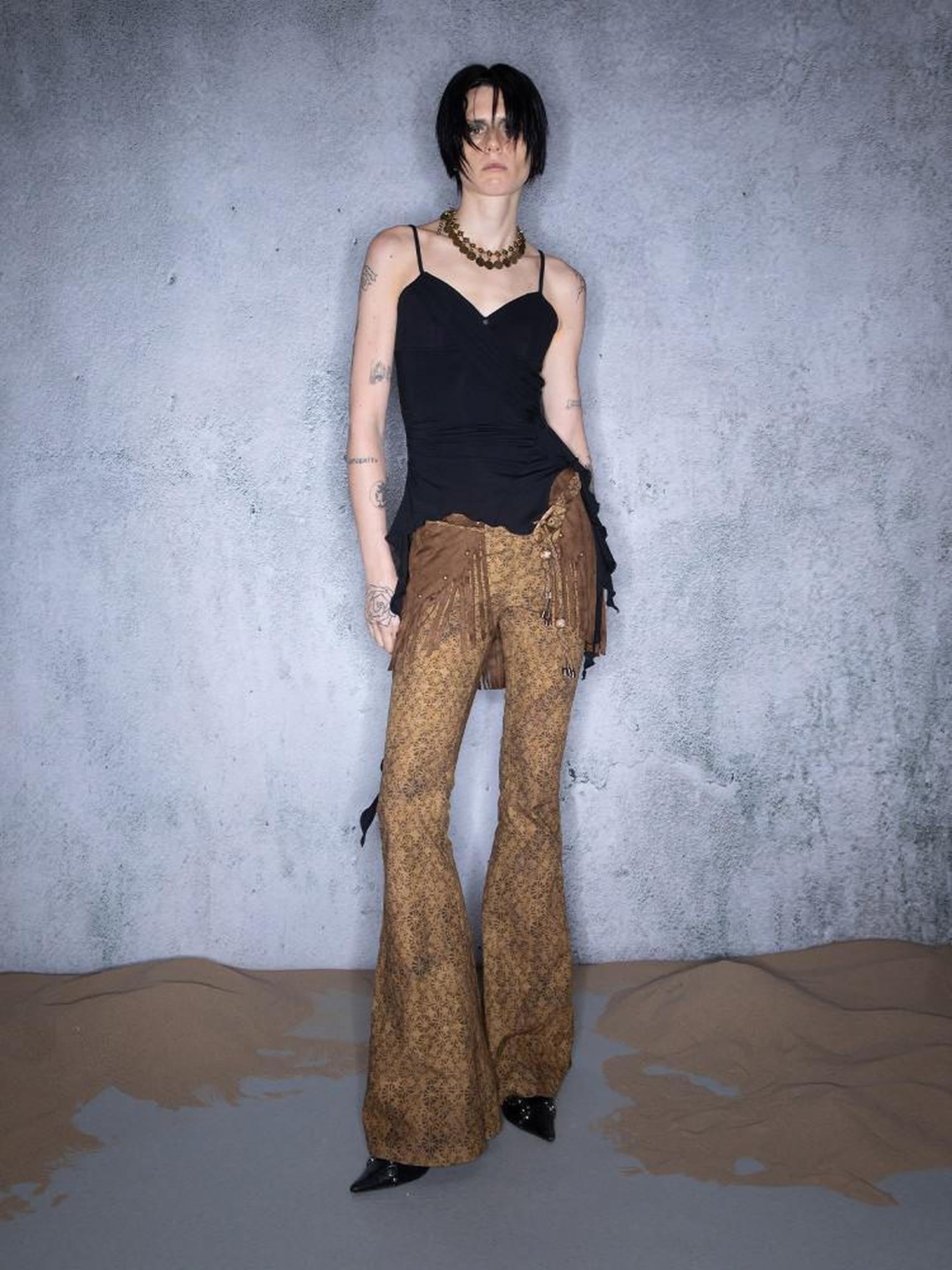 NORTH NODE Cropped Asymmetric Patchwork Women&