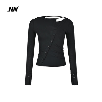 NORTH_NODE_Cropped_Asymmetric_Placket_Button_Women&