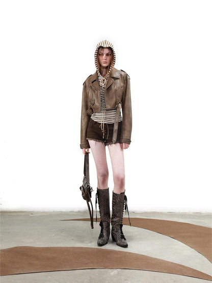 NORTH NODE Cropped Short Biker Women&